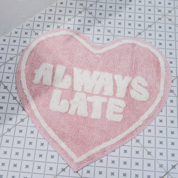 Non Slip Bath Mat Heart Shaped